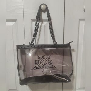 Blackcraft Cult Clear Vinyl PVC Tote Hand Bag Purse Baphomet Goth Emo Punk Black